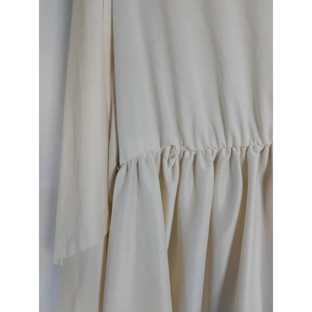 Fun World Roman Greek‎ Goddess Toga Cream Blue Ombre Costume Girls Size L *READ